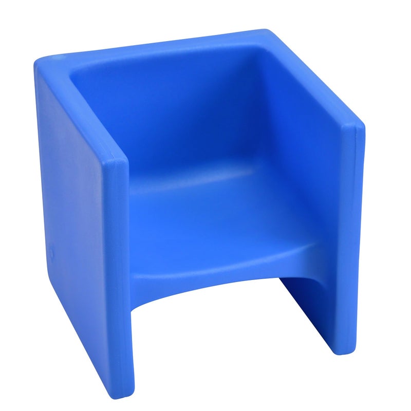 Children's Factory 3-in-1 Cube Chair for Kids, Flexible Seating Classroom Furniture, 1-Pack, Blue - Image 1